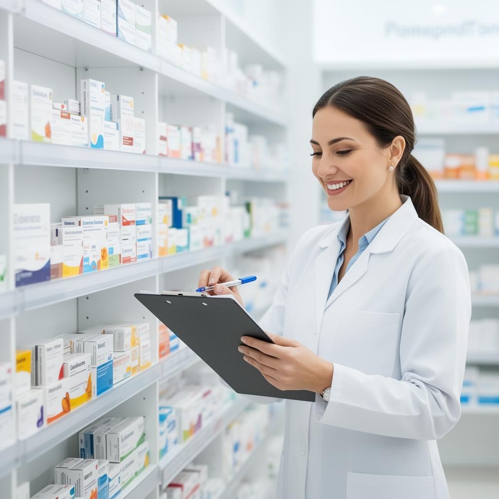Pharmacist working in a pharmacy